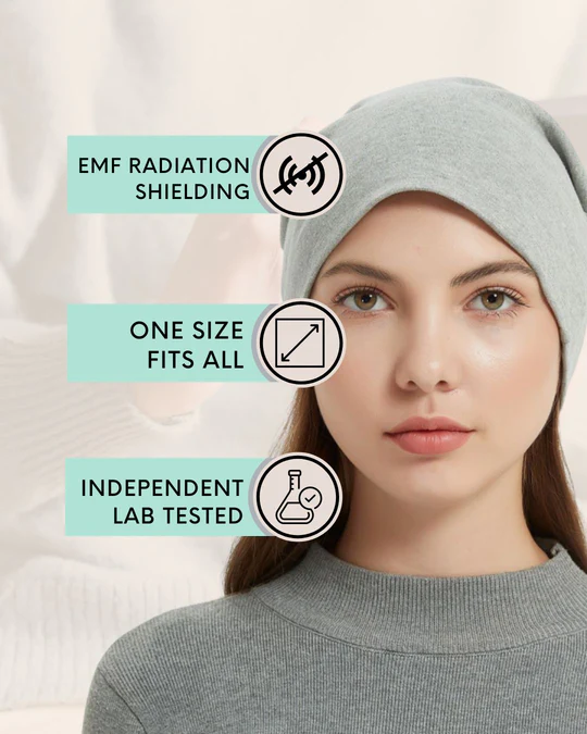 EMF Protection Slouch Beanie - Image 5