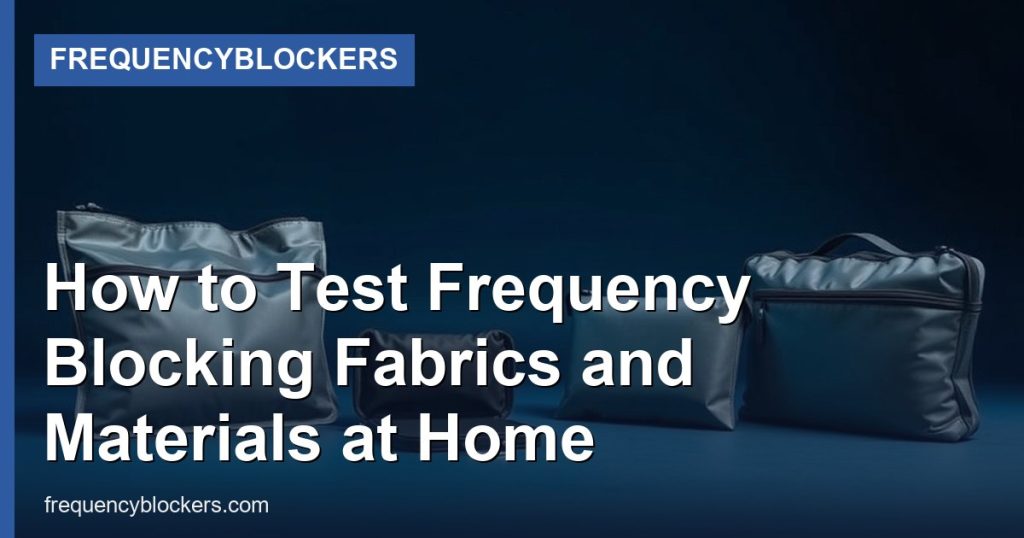 How to Test Frequency Blocking Fabrics and Materials at Home - FrequencyBlockers