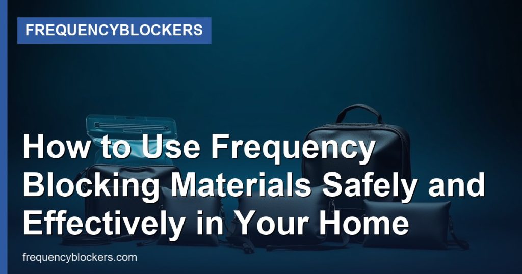 How to Use Frequency Blocking Materials Safely and Effectively in Your Home - FrequencyBlockers